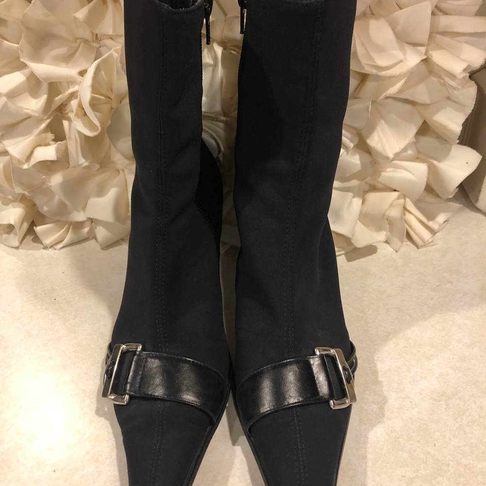 Vintage Paul Green Neoprene Sock Ankle Boots with toe buckle, Size 7 US - Picture 4 of 8